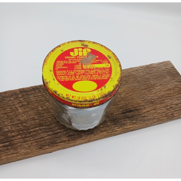Vintage Jif Creamy Peanut Butter Jar with 1 Cup Measurements Advertising - Picture 2 of 7